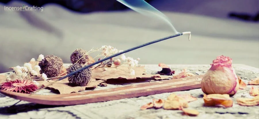 Burning Incense Sticks in a Holder