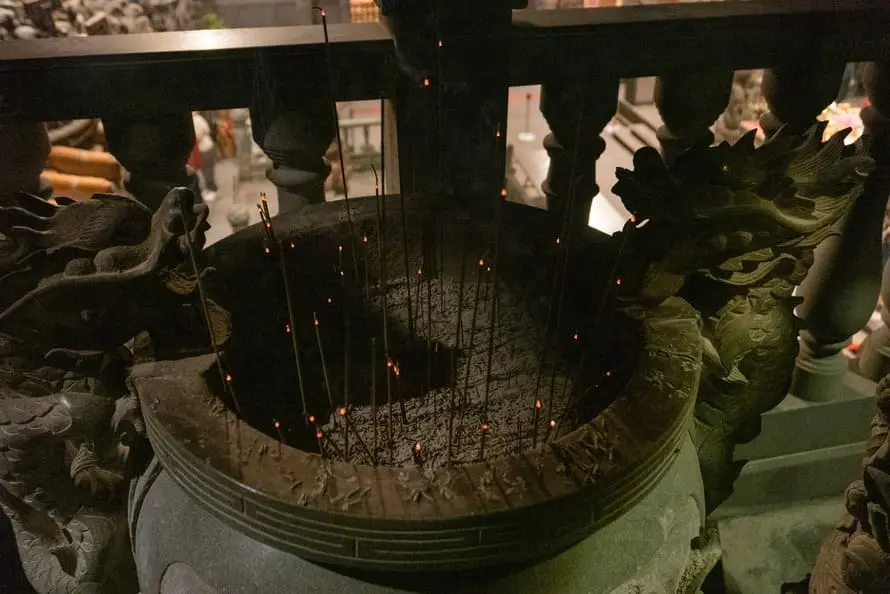 Spiritual Incense Sticks burning in a incense pot