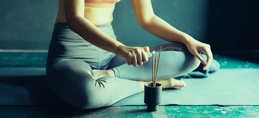 Burning Myrrh Incense Sticks During Spiritual Practice