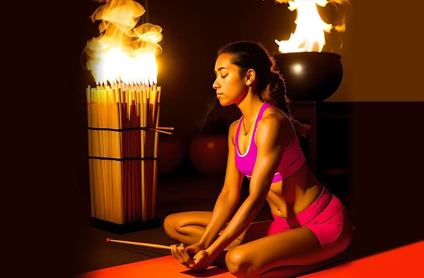 Burning Incense Sticks During Yoga Practice