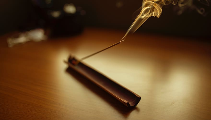 Camphor Incense Sticks in a Holder