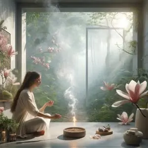 Connection to Nature with Magnolia Incense