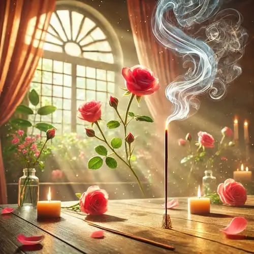 Rose Incense Promotes Positivity