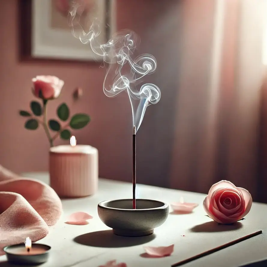 Rose Incense Supports Emotional Well-Being