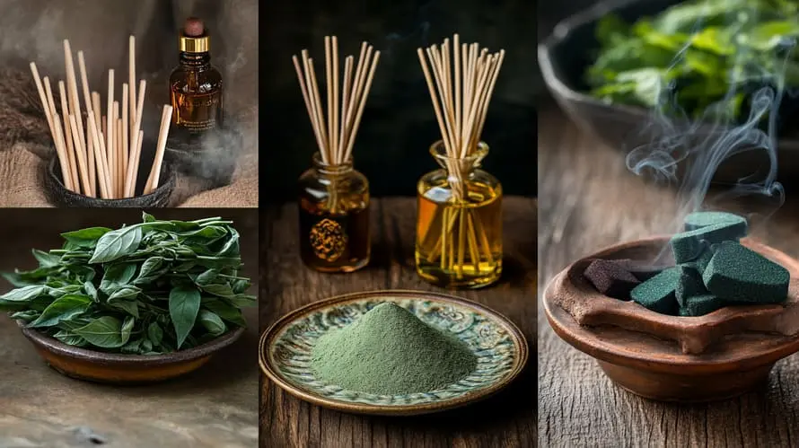 Different Forms of Basil Incense