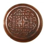 Celtic Knot Carved Wood Round Stick Incense Burner