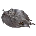 Silver Buddha Leaf Stick Incense Burner