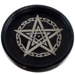 Soapstone Cone Incense Burner with Pentacle Design