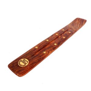 Wooden Aquarius Astrology Incense Holder