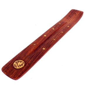 Wooden Leo Astrology Incense Holder