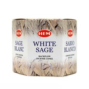 HEM White Sage Backflow Incense Cones